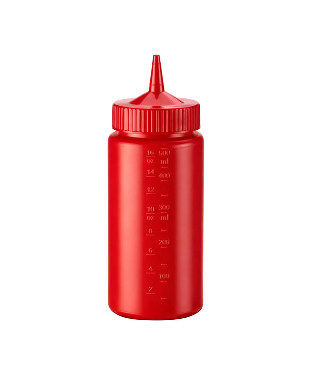 Chai Bóp Định Lượng Miệng Rộng Vollrath 4916-02 Thân Đỏ, Nắp Đỏ 475 ml