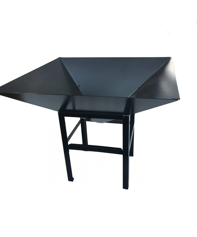 Chậu Cây Hình Học Paragon 4040BS Chân Nhỏ Thép Màu Đen