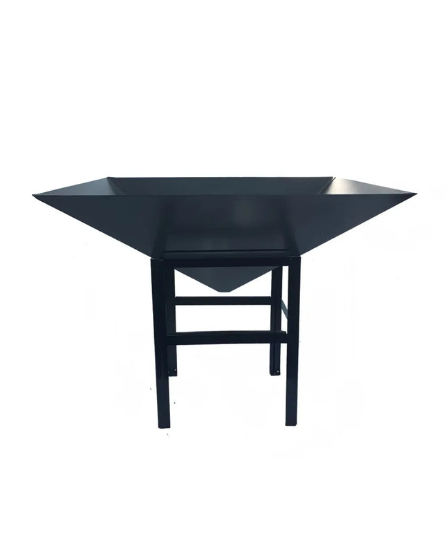Chậu Cây Hình Học Paragon 4040BS Chân Nhỏ Thép Màu Đen