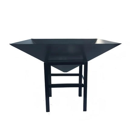Chậu Cây Hình Học Paragon 4040BS Chân Nhỏ Thép Màu Đen