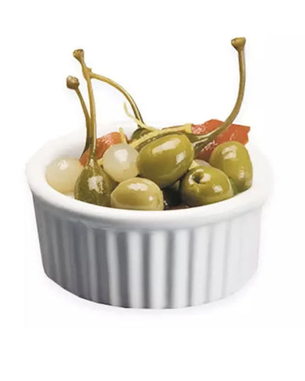 Chén Ramekin Có Rãnh American Metalcraft CRMK4 118 ml Sứ Trắng