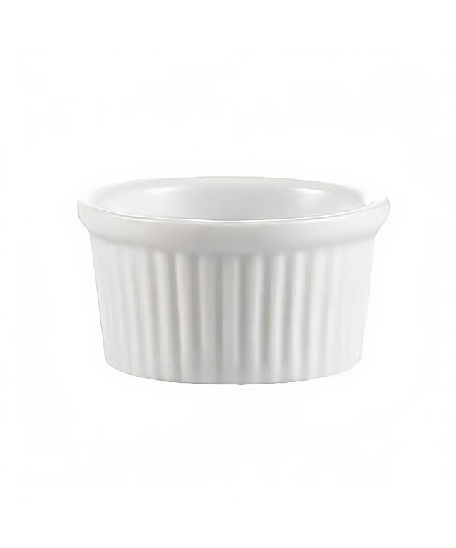 Chén Ramekin Có Rãnh CAC RKF-6 177 ml Sứ Trắng Sáng