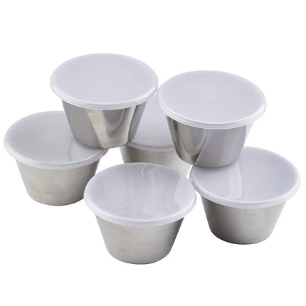 Chén Ramekin Inox Tablecraft 10773 148 ml Có Nắp Trong Suốt