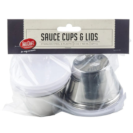 Chén Ramekin Inox Tablecraft 10773 148 ml Có Nắp Trong Suốt