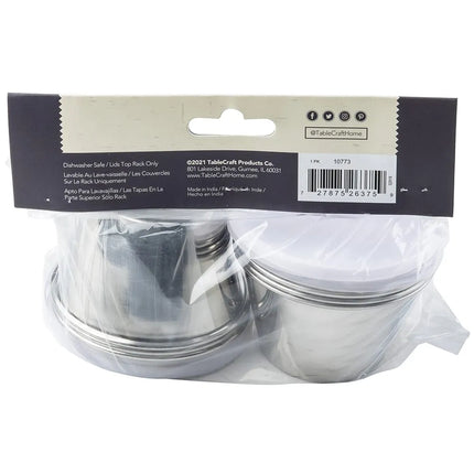 Chén Ramekin Inox Tablecraft 10773 148 ml Có Nắp Trong Suốt