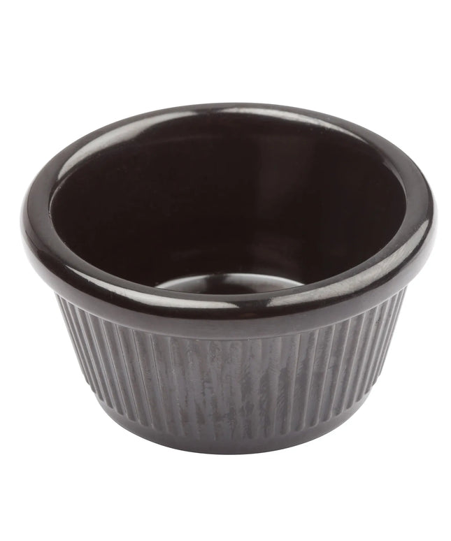 Chén Ramekin Melamine Có Gân Winco RFM-3K 89 ml, Màu Đen