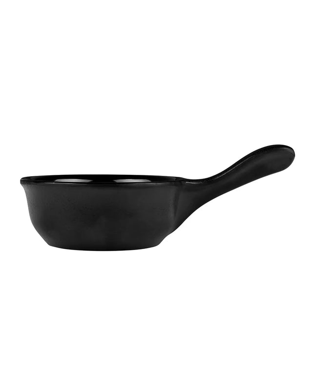 Chén Ramekin Melamine Có Tay Cầm Elite Global Solutions RFP-6 177 ml, Màu Đen