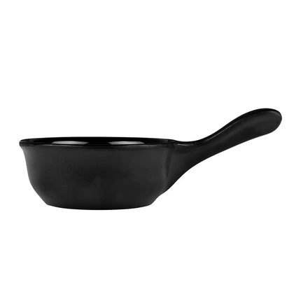 Chén Ramekin Melamine Có Tay Cầm Elite Global Solutions RFP-6 177 ml, Màu Đen