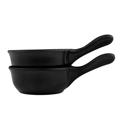 Chén Ramekin Melamine Có Tay Cầm Elite Global Solutions RFP-6 177 ml, Màu Đen