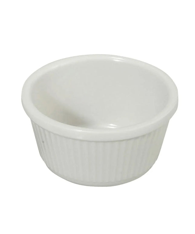 Chén Ramekin Melamine Winco RFM-4W 118 ml Có Gân, Màu Trắng