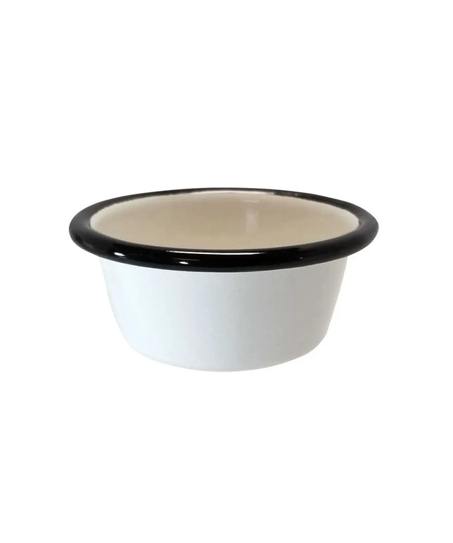 Chén Ramekin Sứ Tablecraft 10959 Bộ Sưu Tập Enamelware™ 89 ml, Màu Trắng