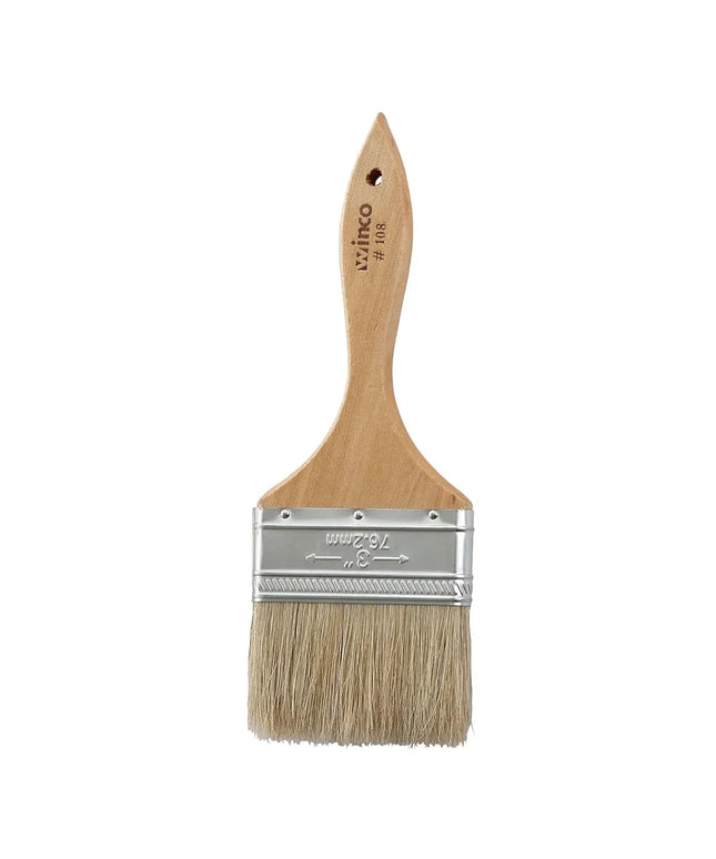 Chổi Phết Bánh Dẹt Winco WBR-30 Lông Heo Cán Gỗ 7.6 cm