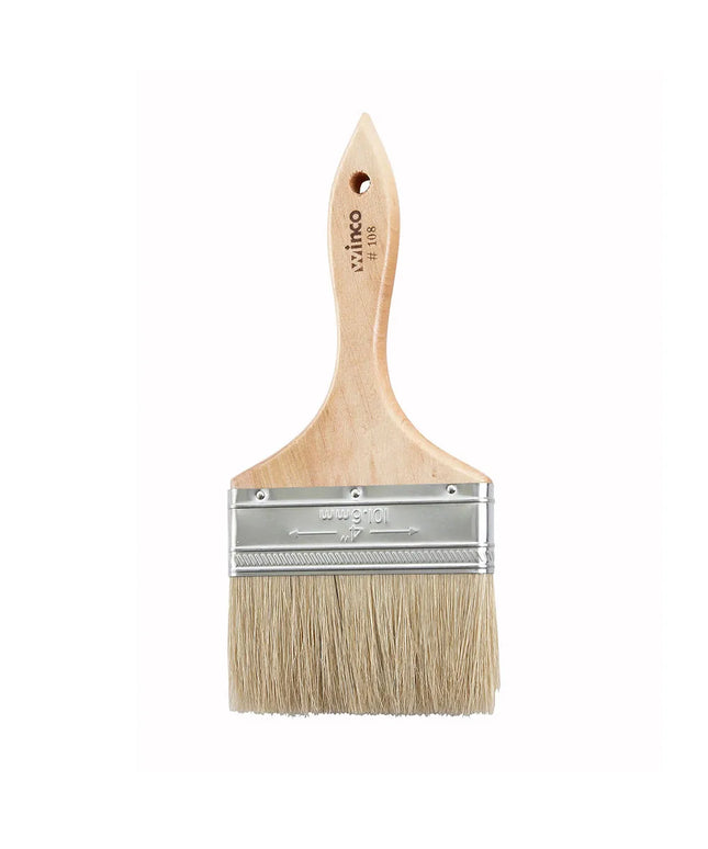 Chổi Phết Bánh Dẹt Winco WBR-40 Lông Heo Cán Gỗ 10.2 cm