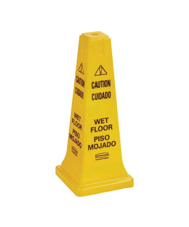 Cọc Nón An Toàn Rubbermaid FG627777YEL "Caution, Wet Floor" Đa Ngôn Ngữ Màu Vàng