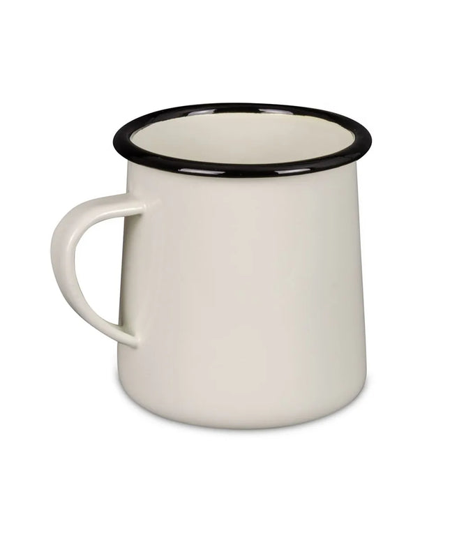 Cốc Tráng Men Tablecraft 80010 473ml - Sứ, Màu Trắng Kem