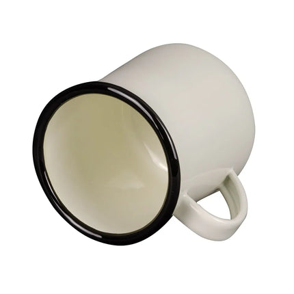 Cốc Tráng Men Tablecraft 80010 473ml - Sứ, Màu Trắng Kem