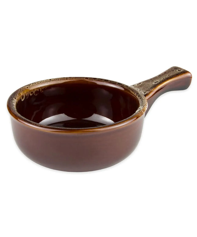 Crock Súp Hành Gốm Libbey OSC-15-H 355 ml Tay Cầm Caramel/Beige Bedrock Ovenware Ultima