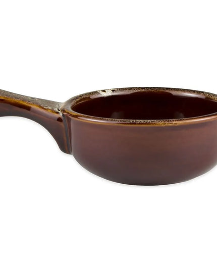 Crock Súp Hành Gốm Libbey OSC-15-H 355 ml Tay Cầm Caramel/Beige Bedrock Ovenware Ultima
