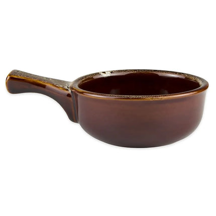 Crock Súp Hành Gốm Libbey OSC-15-H 355 ml Tay Cầm Caramel/Beige Bedrock Ovenware Ultima