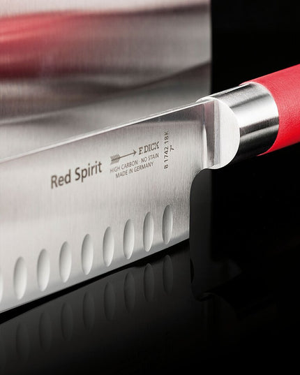 Dao Santoku Kullenschliff F.DICK Red Spirit 18 cm