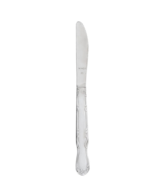 Dao Ăn Winco 0004-08 Thép Không Gỉ 18/0 Hoa Văn Elegance 21.9 cm