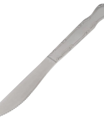 Dao Ăn Winco 0004-08 Thép Không Gỉ 18/0 Hoa Văn Elegance 21.9 cm