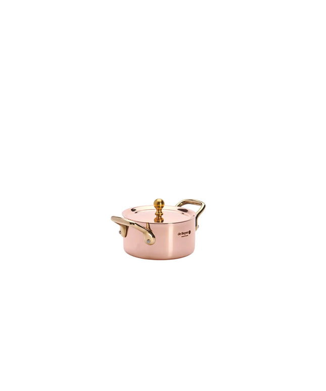 DE BUYER | INOCUIVRE - Saucepan with lid - Ø 100mm - with brass handle