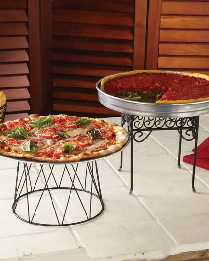 Đế Đỡ Pizza Hình Trống American Metalcraft DPS797, Sắt Rèn/Đen