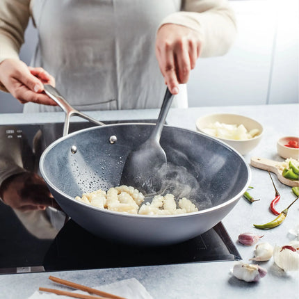 DEMEYERE | Alu Pro 5 Wok (Flat Bottom) – Ø30 cm - Aluminium - Non-Stick - Induction - No Lid