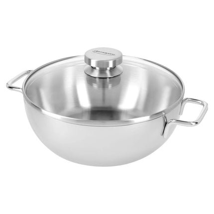 DEMEYERE | Apollo 7 Conical Braising Pan with Glass Lid – Ø 24 cm - Dual Handles