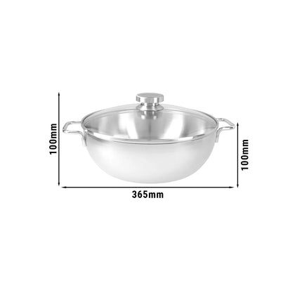 DEMEYERE | Apollo 7 Conical Braising Pan with Glass Lid – Ø 28 cm - Counter Grip