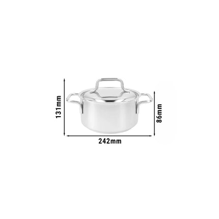 DEMEYERE | Apollo 7 Roasting Pot with Lid – Ø 16 cm - InductoBase 7‑Ply