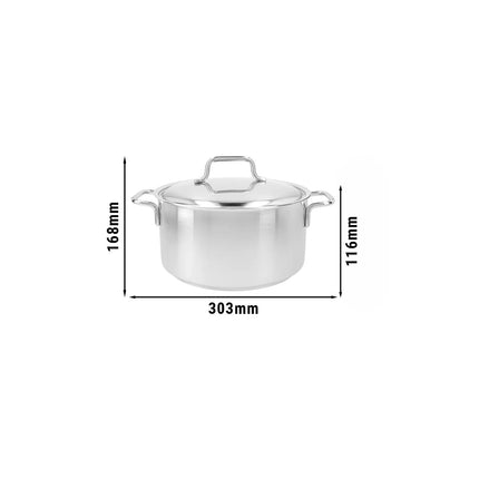 DEMEYERE | Apollo 7 Roasting Pot with Lid – Ø 22 cm - InductoBase 7‑Ply
