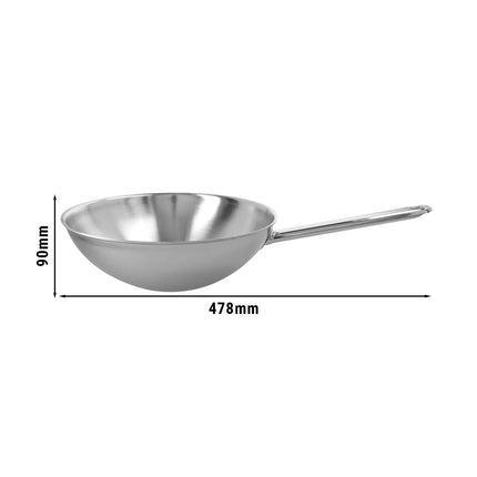 DEMEYERE | Apollo 7 Stainless Steel Wok Pan – Ø 26 cm - Flat Bottom - 2.3 mm - Induction Ready