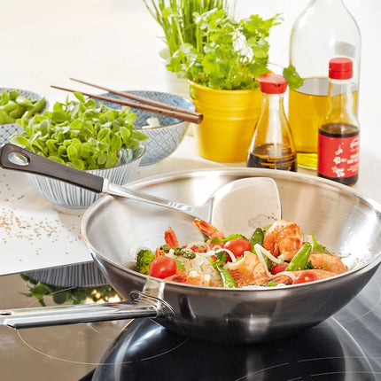 DEMEYERE | Apollo 7 Stainless Steel Wok Pan – Ø 26 cm - Flat Bottom - 2.3 mm - Induction Ready