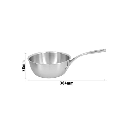 DEMEYERE| Atlantis 7 Conical Sauté Pan – Ø 20 cm - 7‑Ply to Rim - Pouring Rim - Induction Ready - No Lid