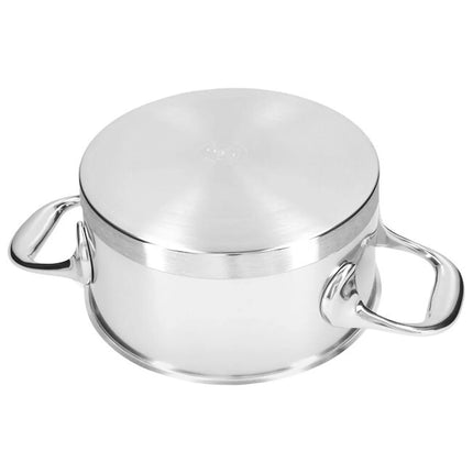 DEMEYERE| Atlantis 7 Low Casserole with Lid – Ø 22 cm - 18/10 Stainless Steel - Induction Ready