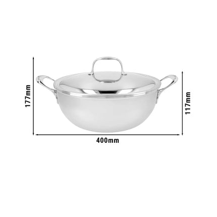 DEMEYERE| Atlantis 7 Serving Pan with Double‑Walled Lid – Ø 28 cm - 7‑Ply Base - Pouring Rim - Induction Ready