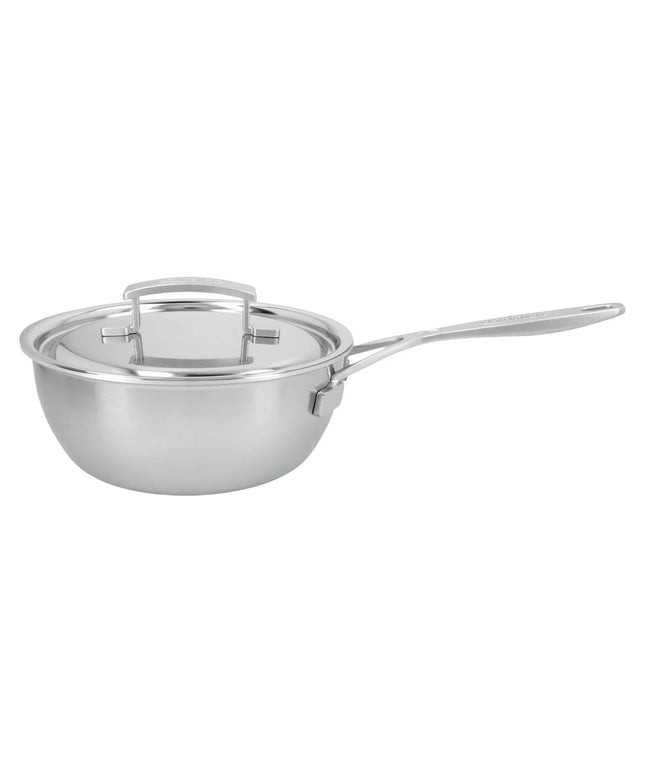 DEMEYERE | Industry 5 Conical Sauté Pan with Lid – Ø200 mm – 18/10 Stainless Steel – Induction Ready