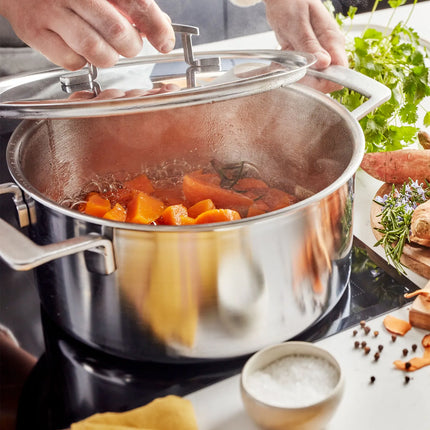 DEMEYERE | Industry 5 Roasting Pot with Lid – Ø200 mm – 18/10 Stainless Steel – Induction Ready