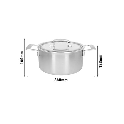 DEMEYERE | Industry 5 Roasting Pot with Lid – Ø240 mm – 18/10 Stainless Steel – Induction Ready