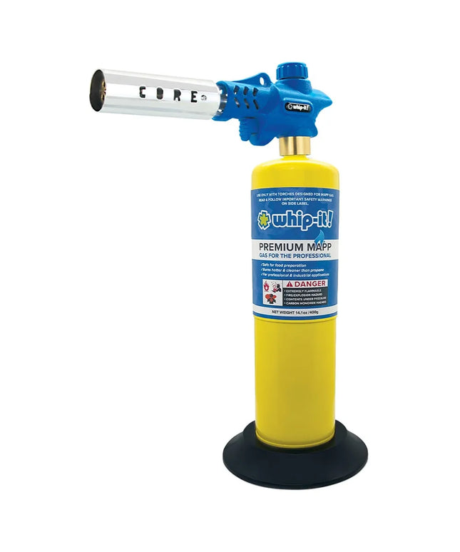Đèn Khò Ẩm Thực Chuyên Nghiệp Dùng Gas Propane Whip-It! - Đánh Lửa Piezo, 4 Đầu Đốt, Xanh Dương (TC-CORE-06)