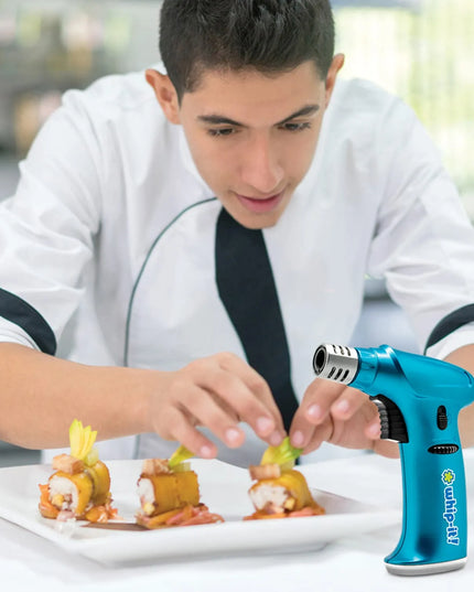 Đèn Khò Ẩm Thực Dùng Gas Butane Whip-It! - Đánh Lửa Piezo, Lửa Điều Chỉnh, Xanh Dương (TC-STEA-06)