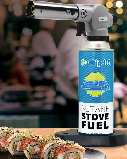 Đèn Khò Ẩm Thực Dùng Gas Butane Whip-It! - Đánh Lửa Piezo, Lửa Điều Chỉnh, Xám (TC-BLWT-17)