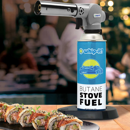 Đèn Khò Ẩm Thực Dùng Gas Butane Whip-It! - Đánh Lửa Piezo, Lửa Điều Chỉnh, Xám (TC-BLWT-17)
