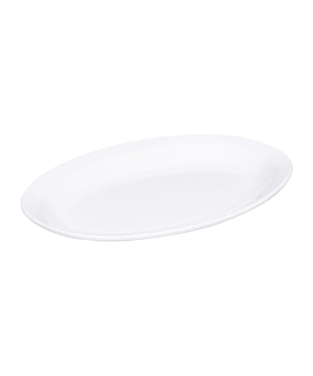 Đĩa Ăn Bầu Dục Elite Global Solutions 25.4 cm x 17.1 cm - Nhựa Melamine, Trắng (B106OV-W)