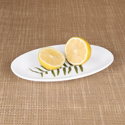Đĩa Ăn Bầu Dục Elite Global Solutions 25.4 cm x 17.1 cm - Nhựa Melamine, Trắng (B106OV-W)