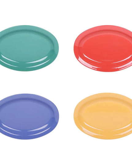 Đĩa Ăn Oval Nhựa Melamine Elite Global Solutions 25.4 cm, Nhiều Màu (B106OV-MIX)