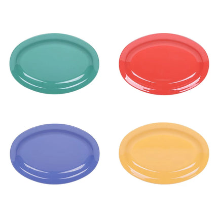 Đĩa Ăn Oval Nhựa Melamine Elite Global Solutions 25.4 cm, Nhiều Màu (B106OV-MIX)
