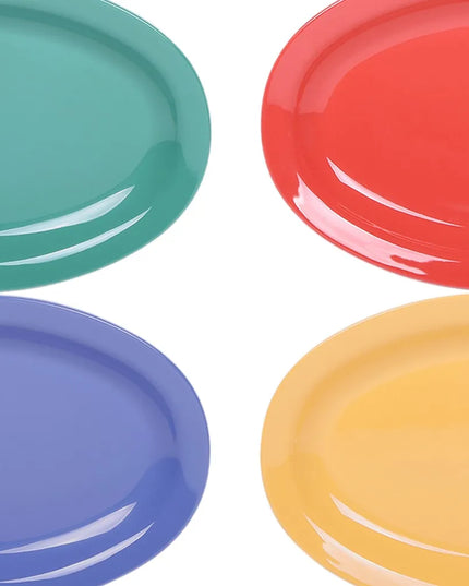 Đĩa Ăn Oval Nhựa Melamine Elite Global Solutions 25.4 cm, Nhiều Màu (B106OV-MIX)